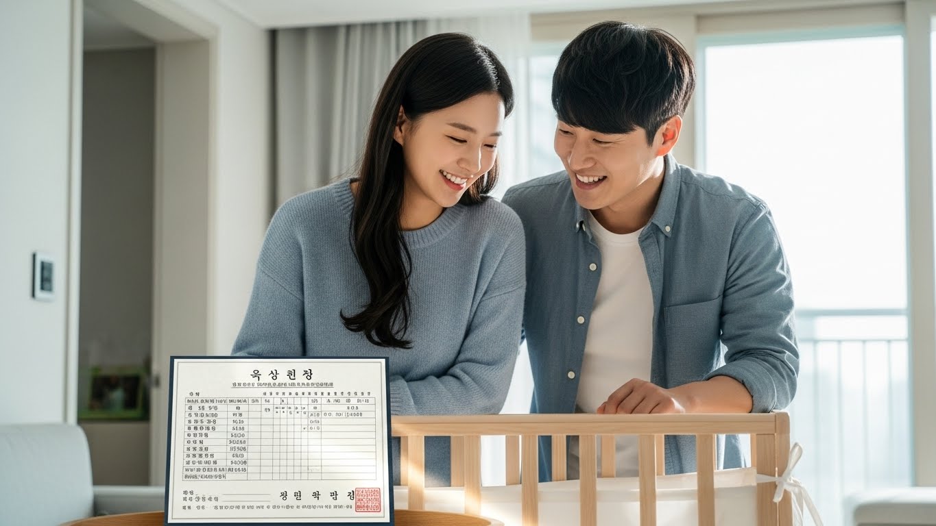 신설된 신생아 세액공제 혜택을 통해 경제적 도움을 받는 젊은 한국인 부부