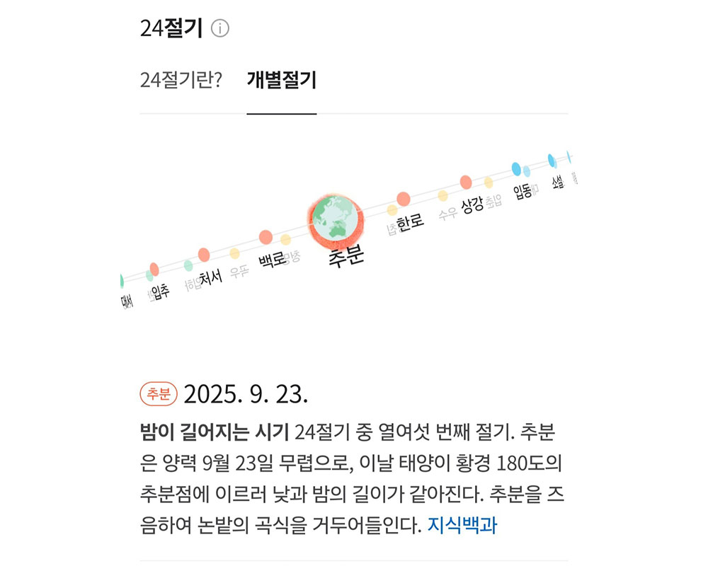 출처: 네이버 지식백과 &ndash; 24절기 추분