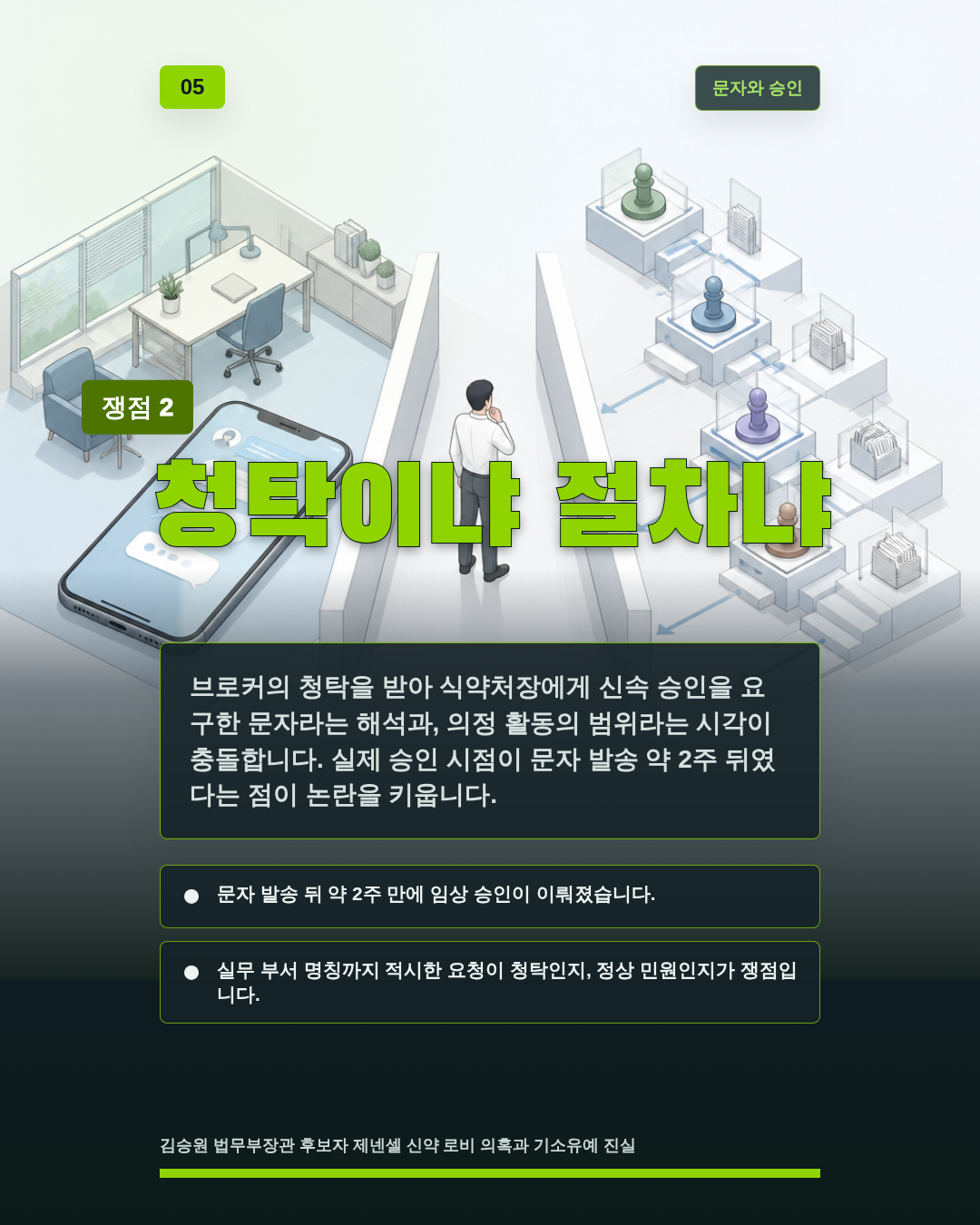 청탁이냐 절차냐