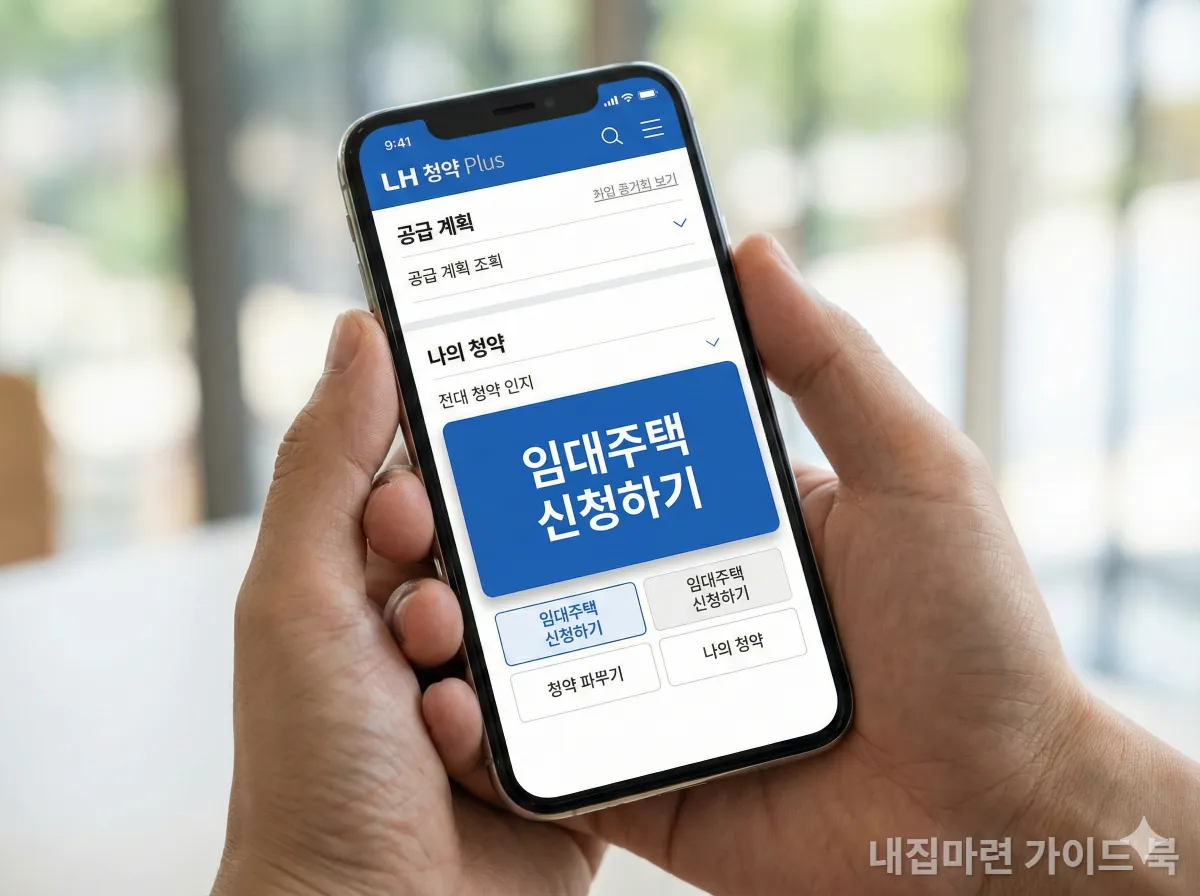 LH 청약플러스 모바일 앱 신청 화면 예시