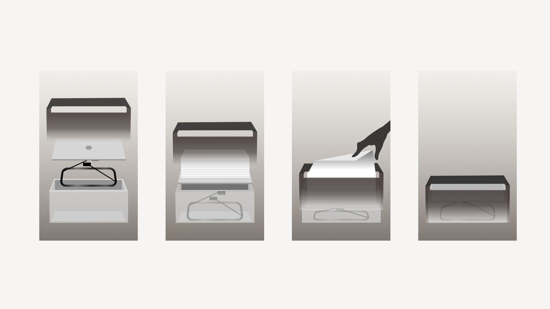 티슈케이스 사용일러스트