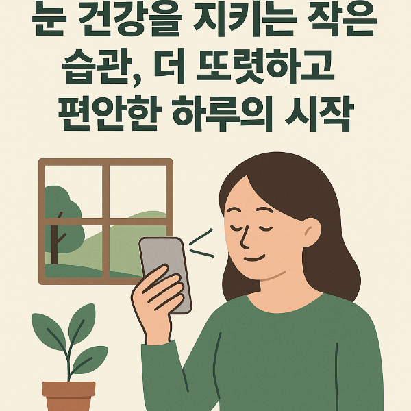 눈 건강을 지키는 작은 습관