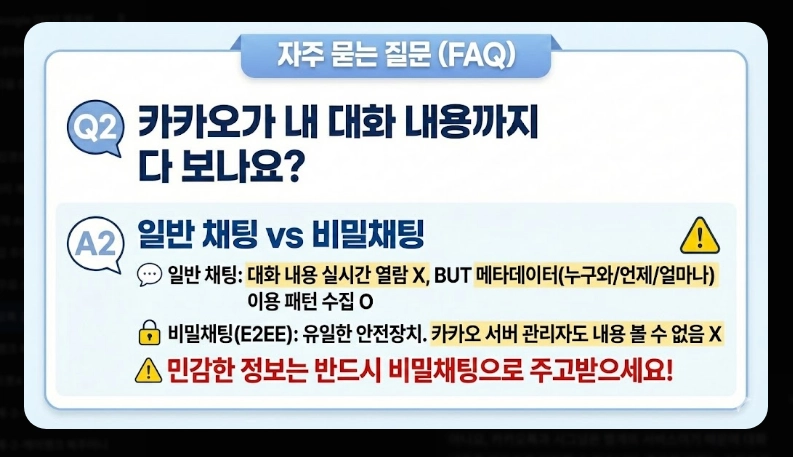 카카오톡 강제수집 대응법 [2026년 2월 시행] 개인정보 보호 설정 및 대체 메신저 가이드
