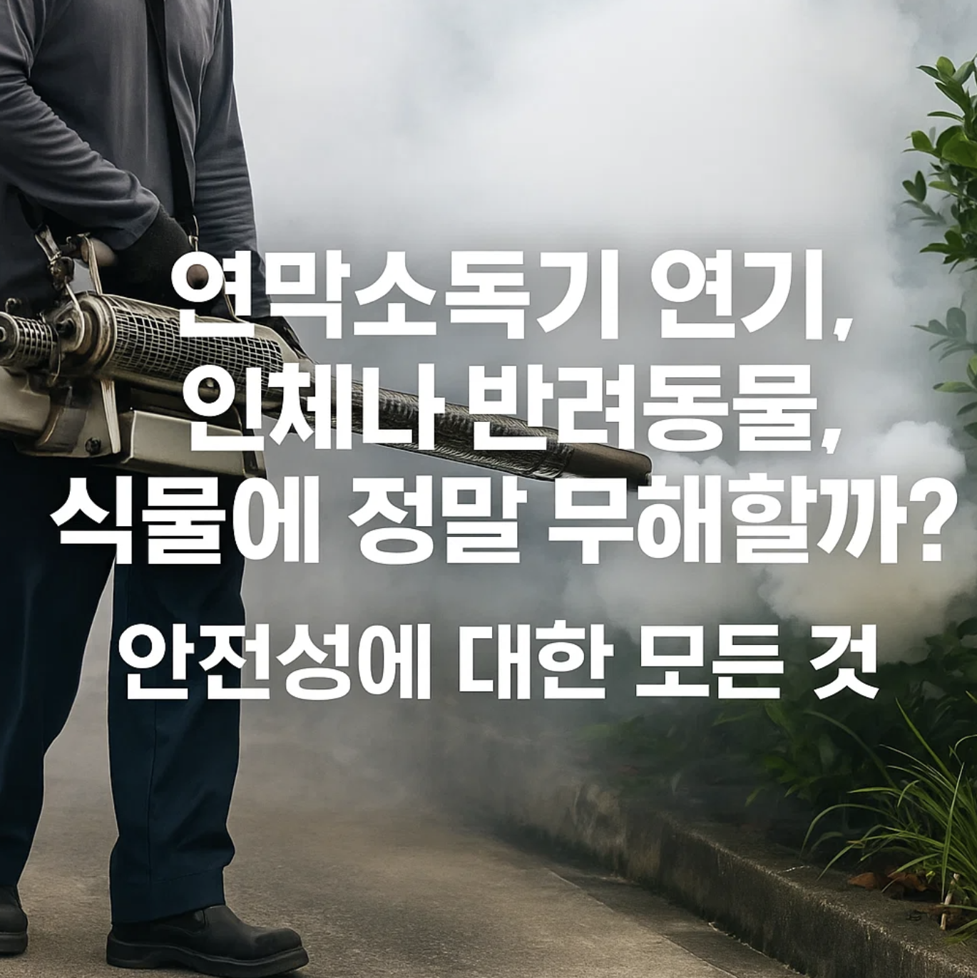 연막소독기 연기, 인체나 반려동물, 식물에 정말 무해할까? 안전성에 대한 모든 것