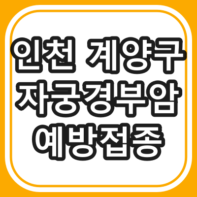 인천시 계양구 자궁경부암 무료 예방 접종 [국가 예방 접종] 하는 동네 병원