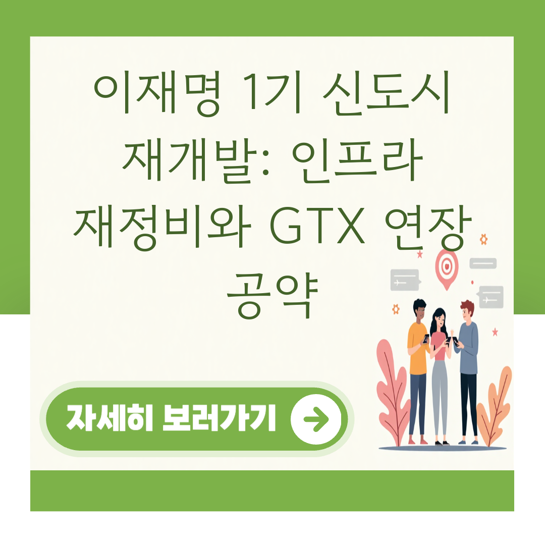 이재명 1기 신도시 재개발: 인프라 재정비와 GTX 연장 공약 대표 이미지