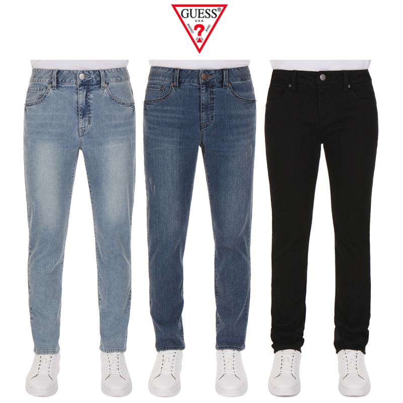 게스 남자 청바지 일자핏 슬림핏 스판진 데님 미디엄블루 블랙진 코스트코