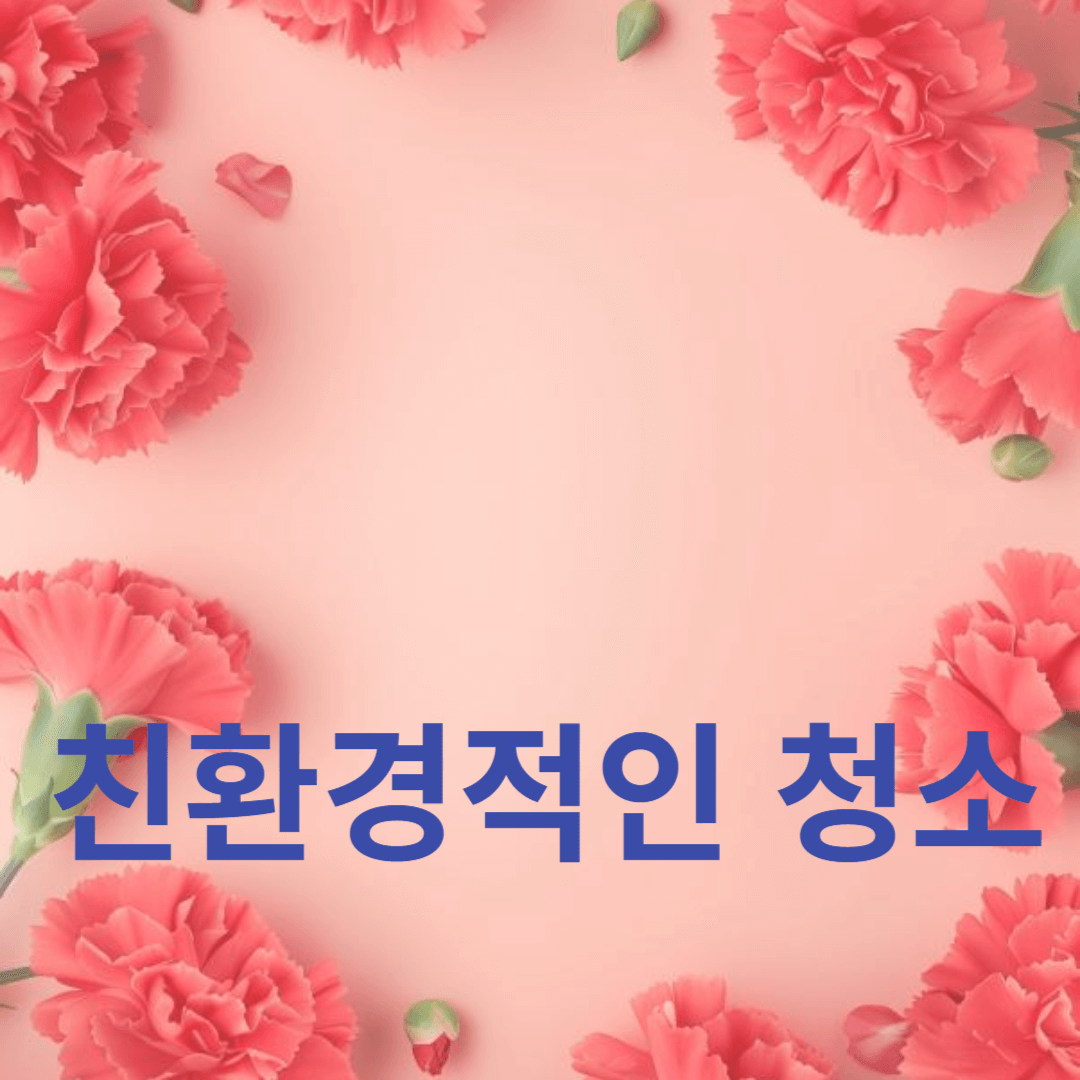 효율적이고 친환경적인 청소로 깨끗한 일상 유지하기