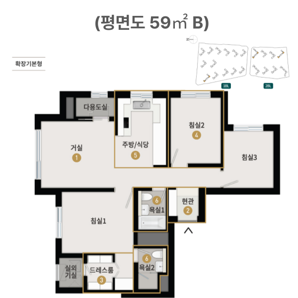 청주 센텀 푸르지오 자이 평면도