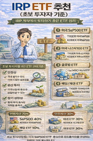 IRP ETF 추천 (초보 투자자 기준) 인포그라피