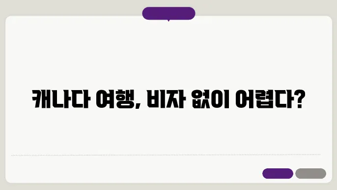 캐나다 여행 비자 신청 절차