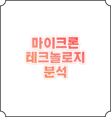 마이크론 테크놀로지 주가 기술 특징 미래가치