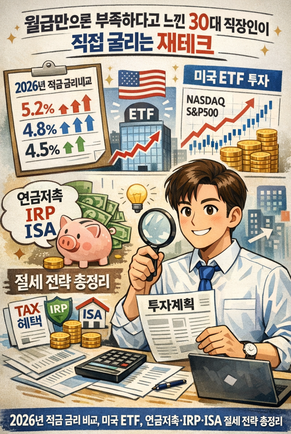 30대 재테크, 적금 금리, 미국 ETF, 연금계좌