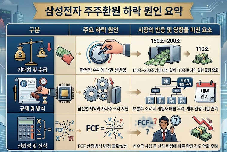 삼성전자 주주환원 발표에도 주가가 급락한 3가지 핵심 이유 총정리