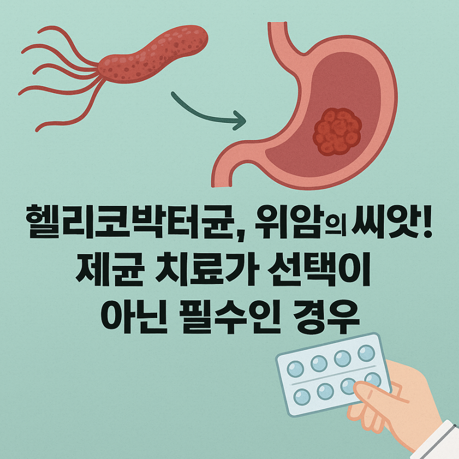 헬리코박터균, 위암의 씨앗! 제균 치료가 선택이 아닌 필수인 경우