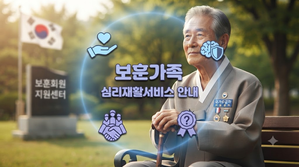 국가유공자 할아버지가 의자에 앉아계신 모습