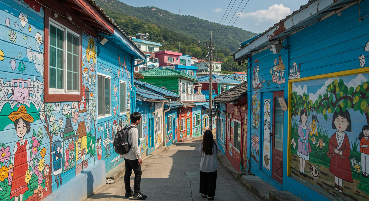 통영 동피랑 벽화마을
