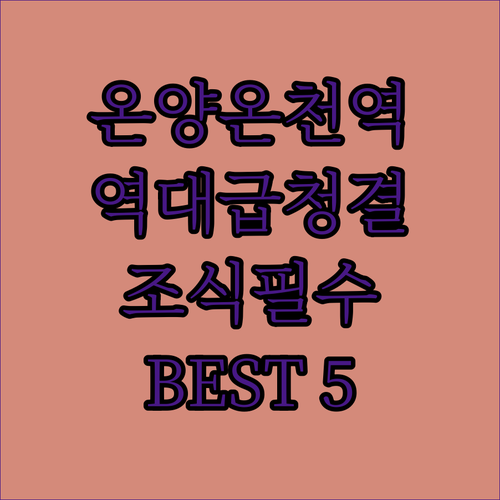 온양온천역 근처 깨끗한 숙소 5가지 ..