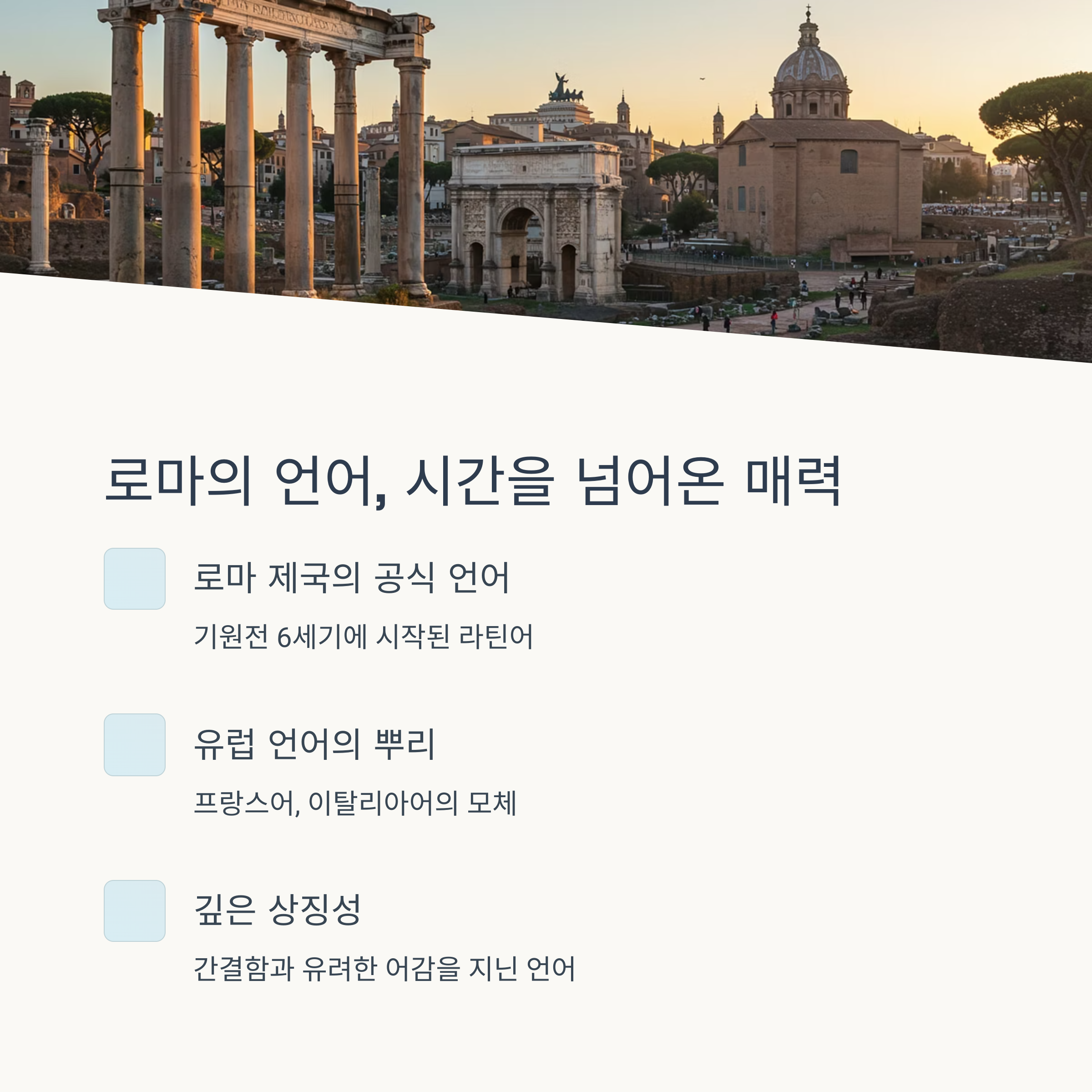 라틴어의 기원과 매력