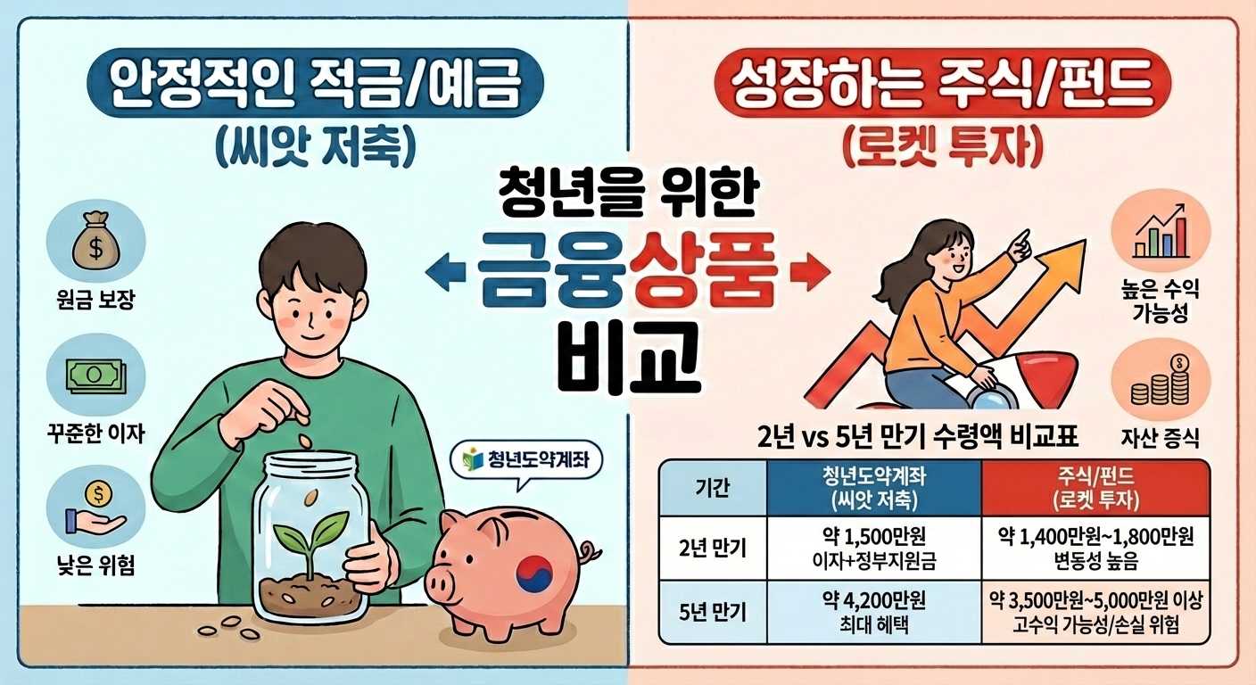 청년 정책 금융상품 만기 수령액 비교