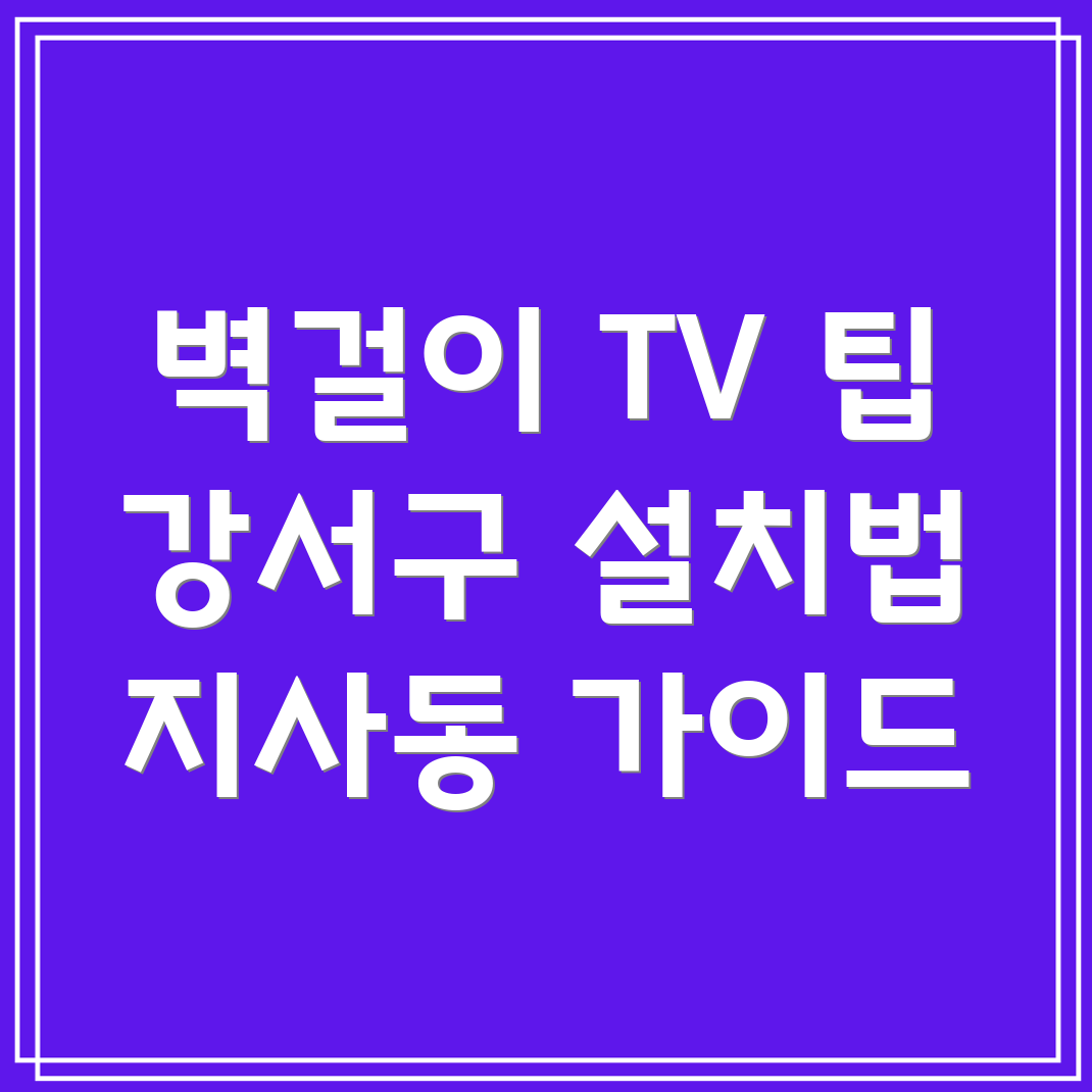 벽걸이 TV 설치