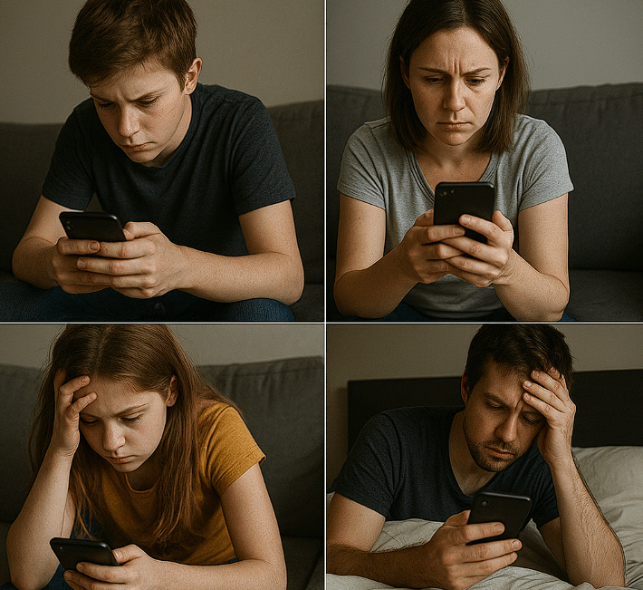 디지털 시대의 정신건강 관련 사진