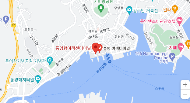 통영여객선터미널 지도