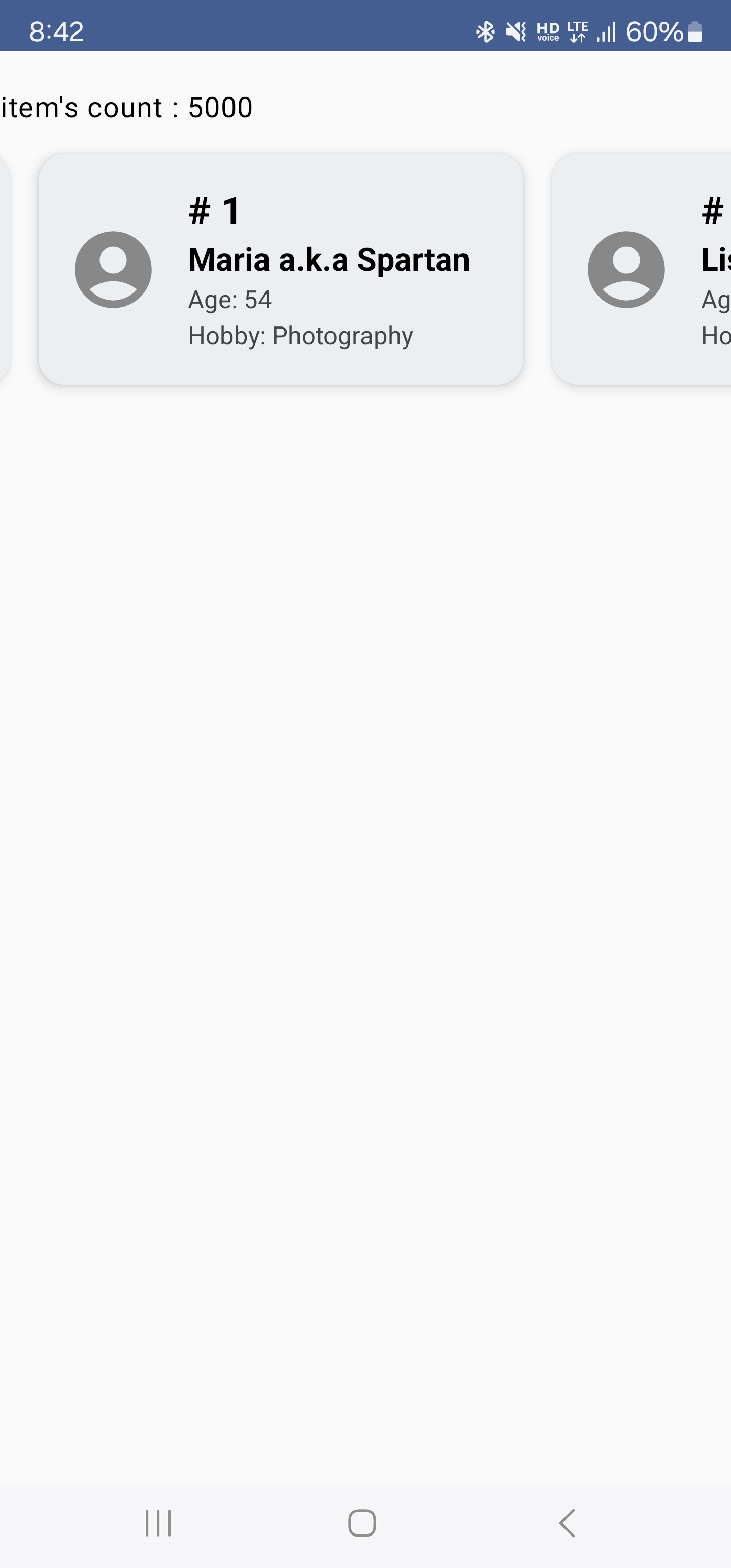 안드로이드 Jetpack Compose에서 구현한 Horizontal RecyclerView