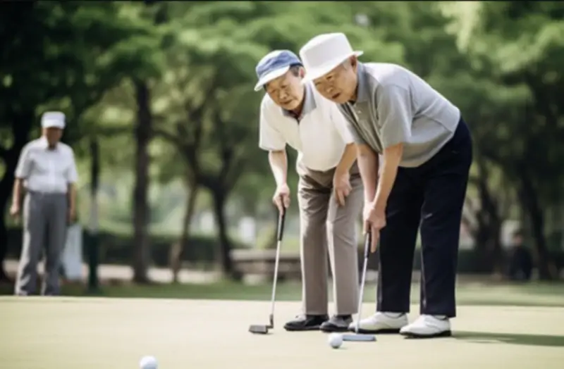 노인-골프