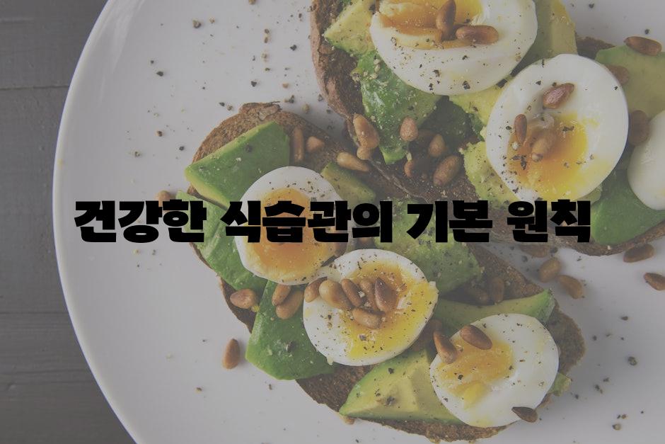 건강한 식습관의 기본 원칙