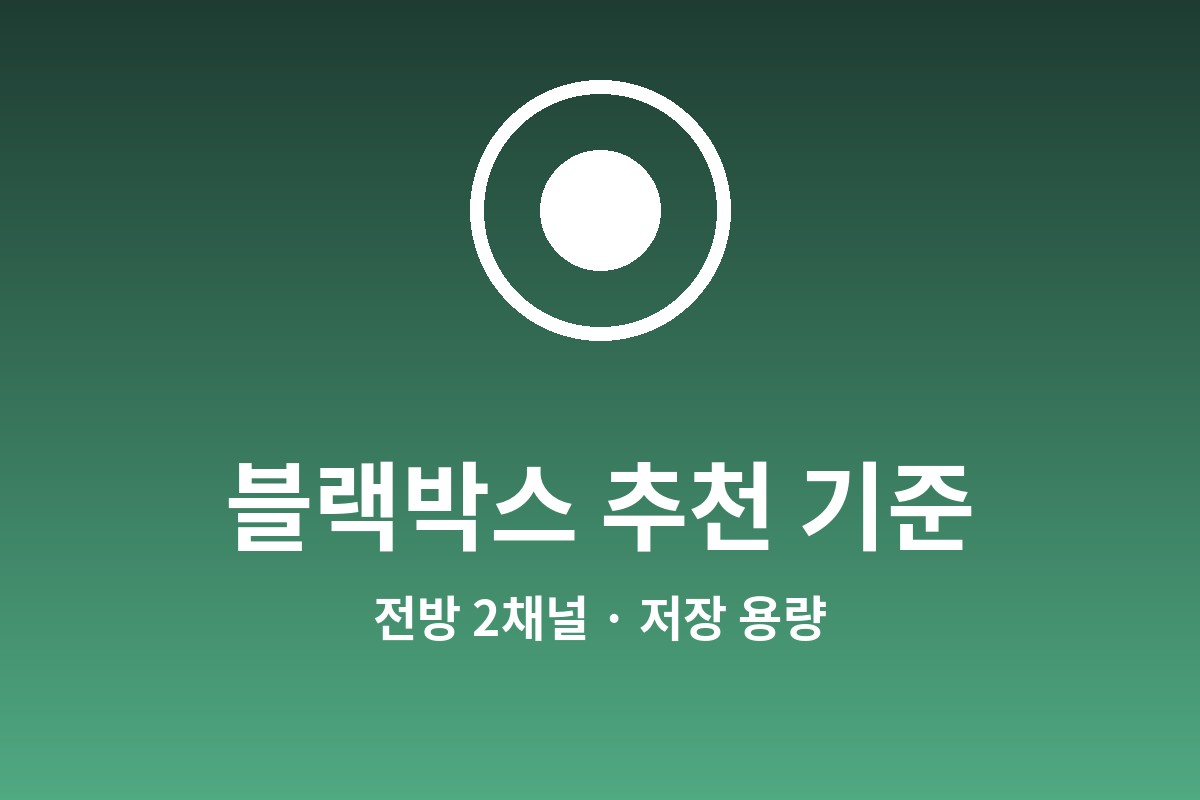 블랙박스 추천 기준