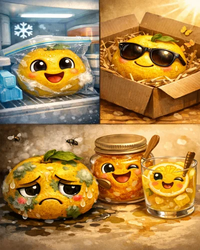 신선한 색감의 유자