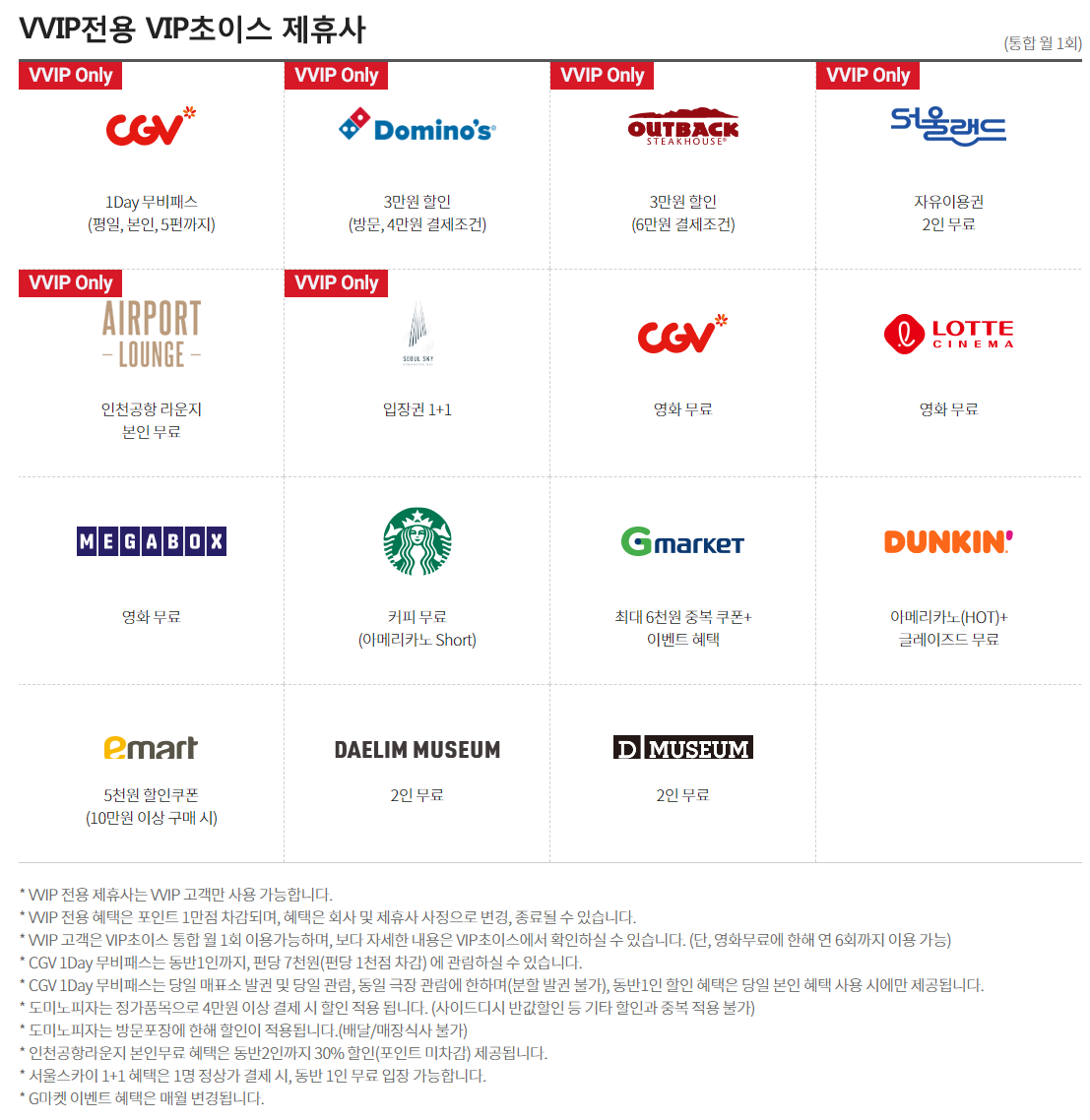 VVIP전용 VIP초이스 제휴사