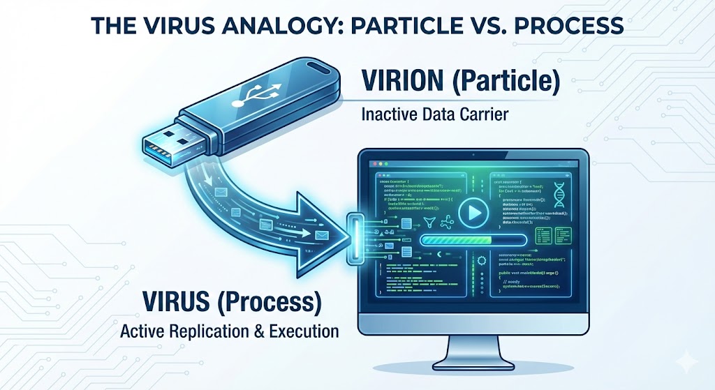 USB(비리온)와 프로그램(바이러스)의 차이