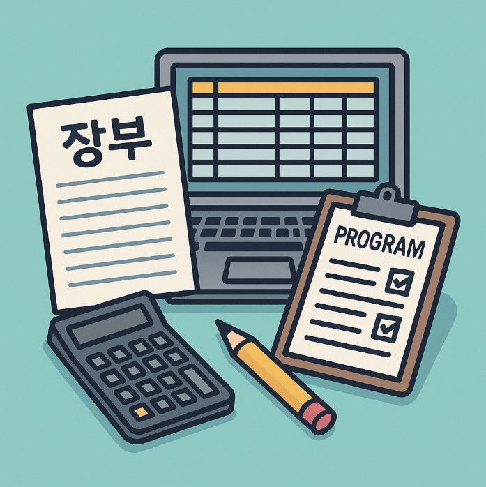 장부작성 프로그램 시각화 사진