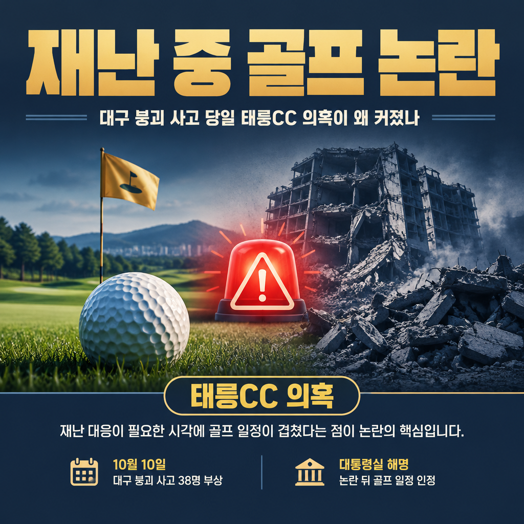 재난 중 골프 논란