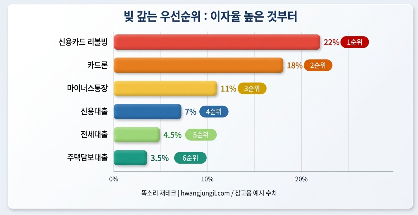 부채 목록 작성하는 방법
