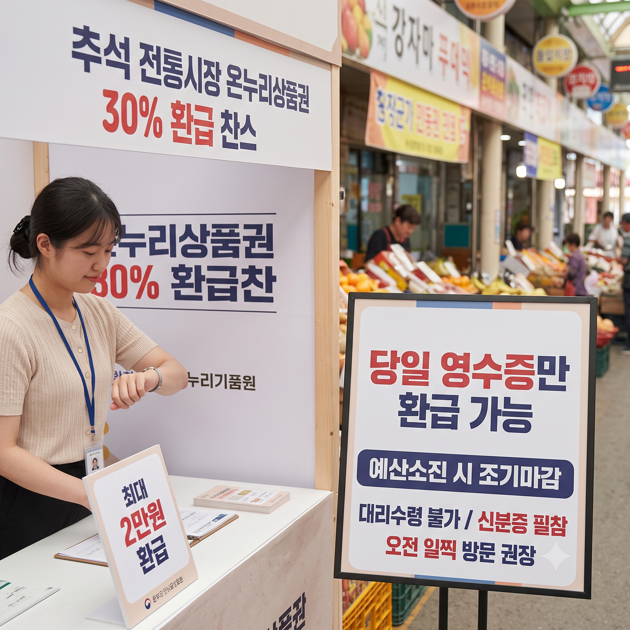 "장보고 2만 원 바로 돌려받는다고?" 2026 추석 온누리 상품권 30% 환급 받는 법 꿀팁 대방출