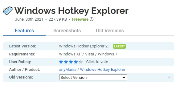 Windows-Hotkey-Explorer