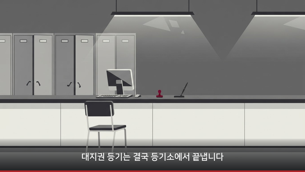대지권 등기를 처리하는 등기소 창구