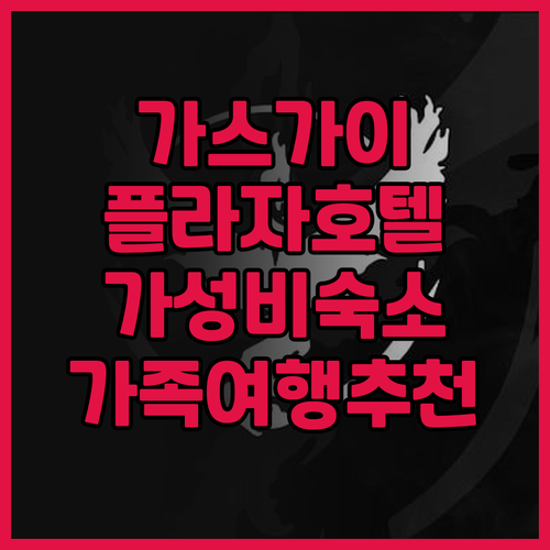 가스가이 여행객 필독 호텔 플라자 가..