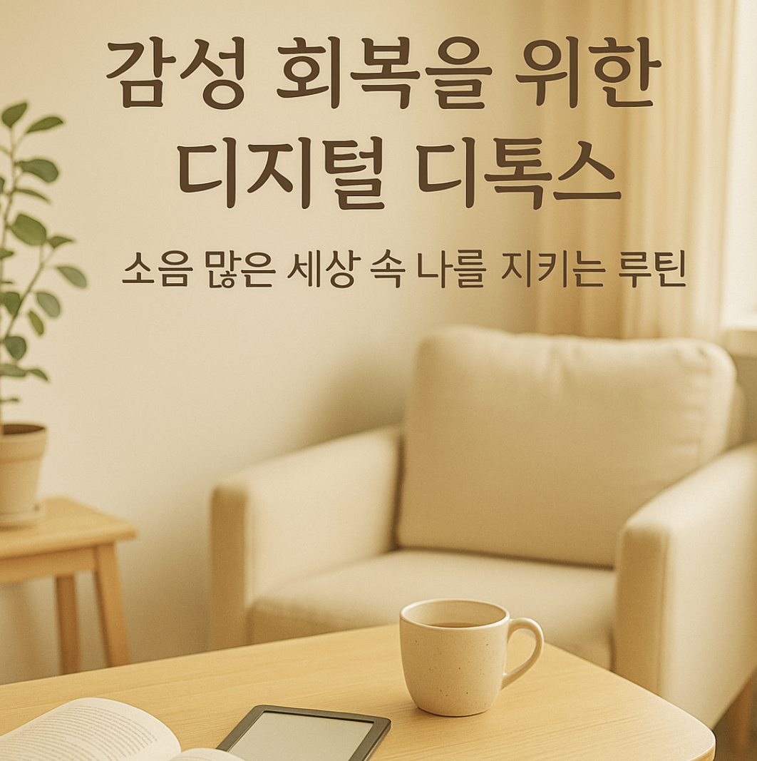 감성 회복을 위한 디지털 디톡스 &ndash; 소음 많은 세상 속 나를 지키는 루틴-제작이미지