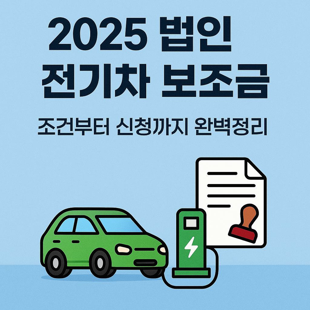 2025년 법인·사업자 전기차 보조금 지원 조건은?