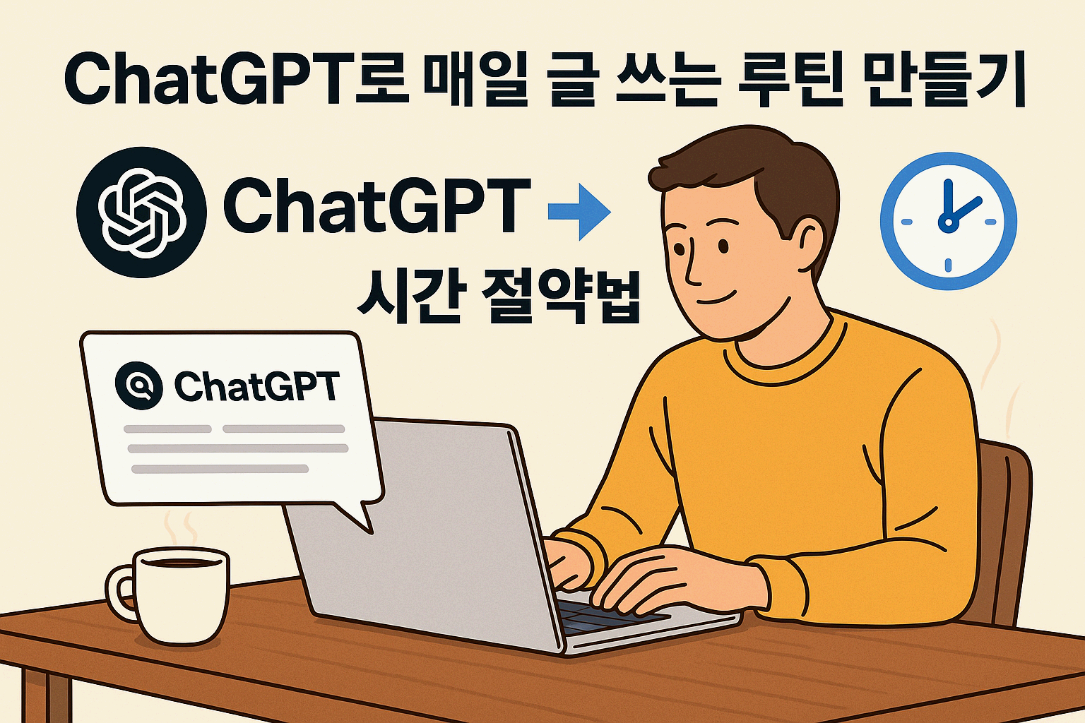 ChatGPT로 매일 글 쓰는 루틴 만들기 (시간 절약법)