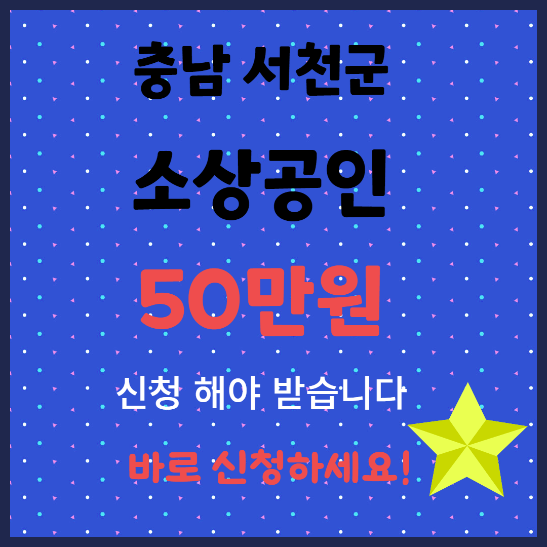 서천군, 소상공인 경영정상화 자금 &amp; 50만 원 지원 📢 신청방법