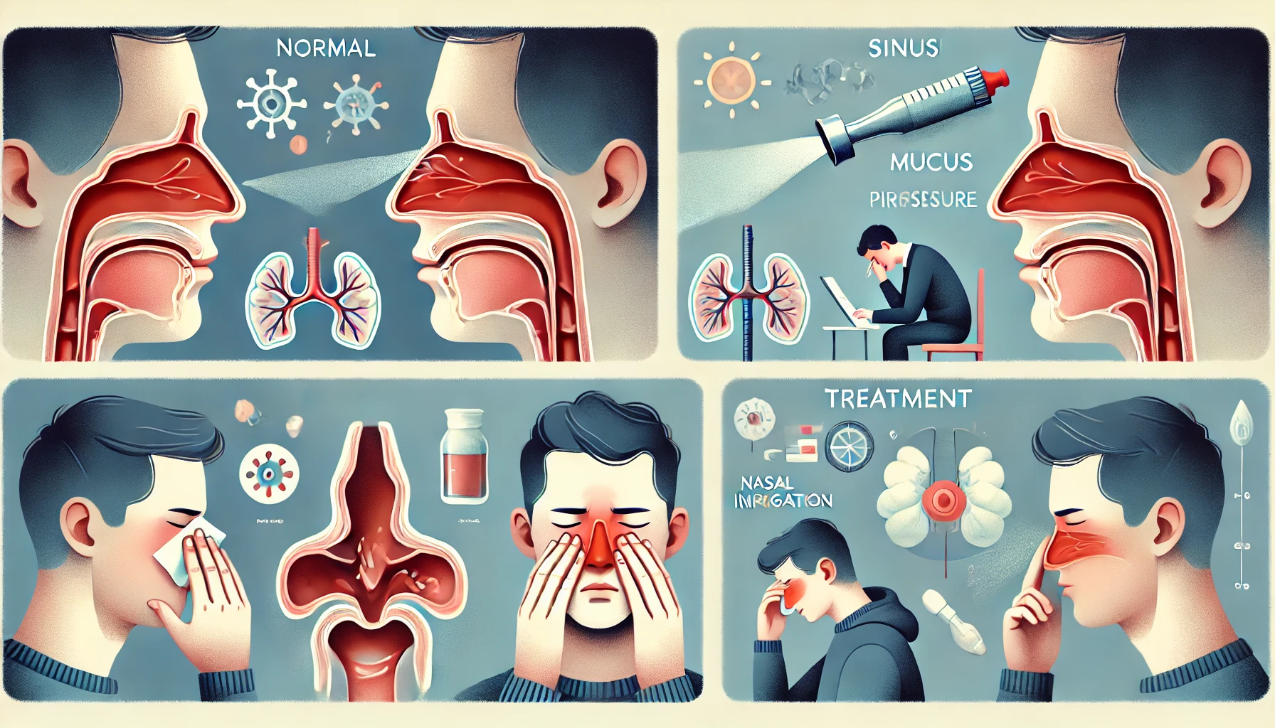 부비동염 원인 치료 관리 관련 그림
