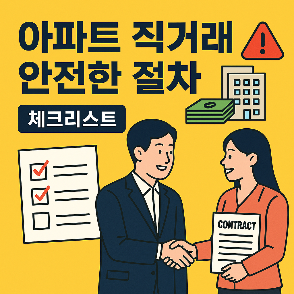 아파트 직거래의 안전한 절차와 꼭 확인해야 할 체크리스트의 쎔네일 이미지