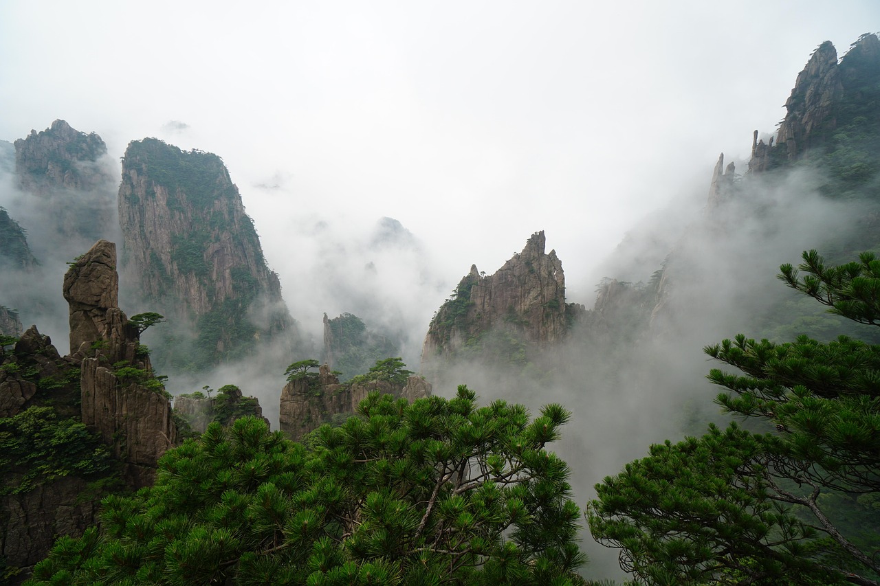 중국 '황산'(黄山) 사진