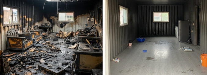 화재 청소 복구중