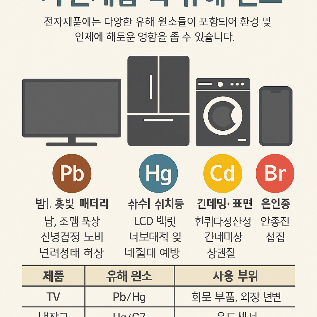 가전제품 속 유해 원소는 무엇일까? 눈에 보이지 않는 위험